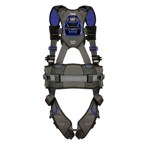Image of 3M 1113197 DBI-SALA ExoFit X300 Comfort Mining Safety Harness Fall Protection, Lightweight Aluminum Back D-Ring, Auto-Locking Quick Connect Leg and Chest Buckle, Large