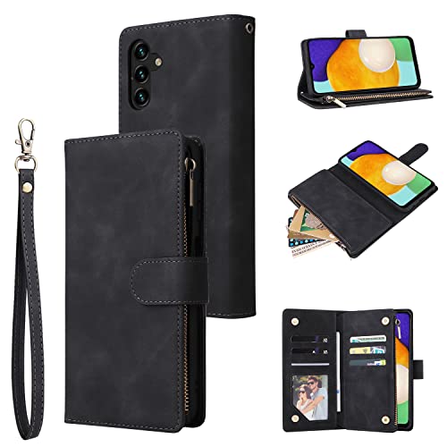 Coque Samsung Galaxy A55 5G étui de protection cuir antichoc noir
