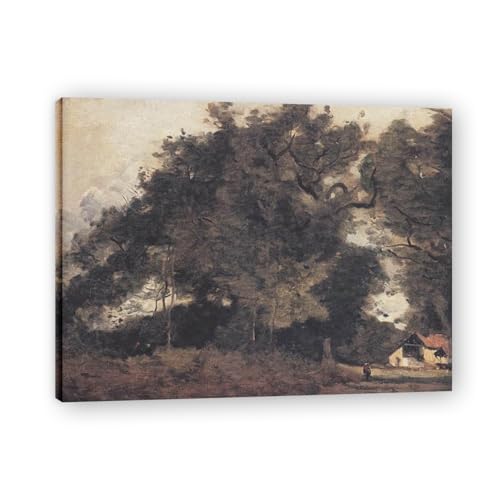 Tableau nature sur toile haut de gamme avec cadre élégant motif branches luxuriantes