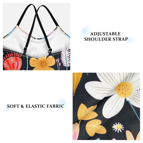 Flowers Floral Vintage Girls One Piece Swimsuit Beach Swimwear 208516103