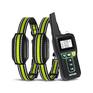 Dog Training Collar, 3300Ft Range Ecollar with Beep Vibration Static and Auto Mode, Rechargeable Anti Barking Collar for 5-120lb Dogs with Flash, IPX7 Automatic Bark Collar with Remote (2 Pack)