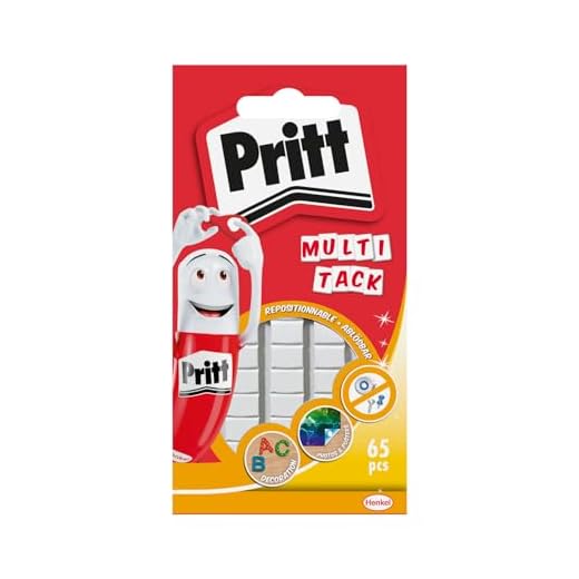 Pritt Multitack, 65 masillas adhesivas multiusos, removible y reutilizable