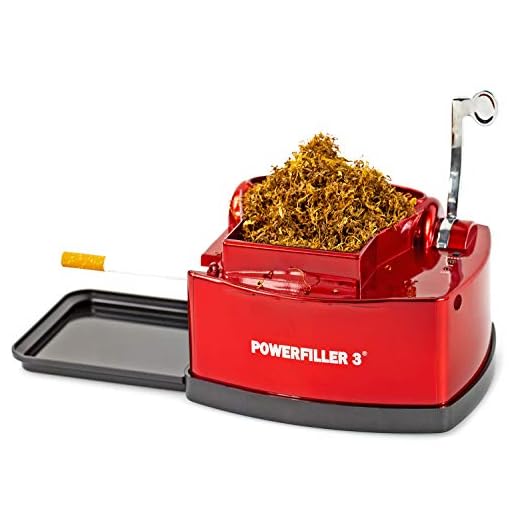 Powerfiller 3 - entubadora eléctrica sin Embudo de Tabaco | máquina de entubado de Tabaco | entubadora automática de Cigarrillos con técnica patentada de inyección por Deslizamiento (Rojo)