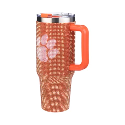Image of The Memory Company Officially Licensed 40oz TC Bling Game Day Tumbler with Vintage Logo, Clemson University