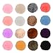 16 Pièces Pompons ronds en Fausse Fourrure Pour Chapeaux, Pompon Fausse Fourrure 10cm ​Pelucheux, Fausse Fourrure Boule pour Clé Pendentif Porte-clés à Tricoter Chapeau Sac - 16 couleurs