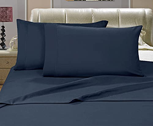 Luxurious Bed Sheets Set on Amazon! Celine Linen 1800 Thread Count Egyptian Quality Wrinkle Free 4-Piece Sheet Set with Deep Pockets 100% , Full Navy Blue