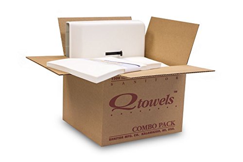 Qtowels Dispenser Combo Pack (White)
