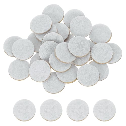 uxcell 120Pcs Round Felt Circles, 12mm (1/2") White Non-Woven Felt Fabric Sticker Self-Adhesive Felt Pads Pre Cut Felt Pads for Sewing Costume Handcraft Cut Crafts DIY Projects