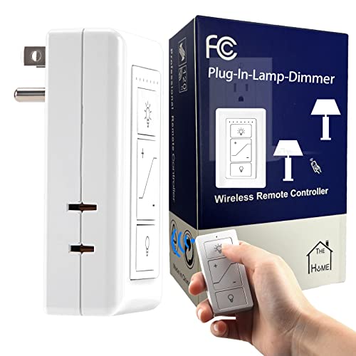 Plug In Lamp Dimmer (Smart Plug In Lamp Dimmer +Remote) Digital Dimmer Light Switch For Dimmable Led/Cfl Lights And Incandescent/Halogen, White #TOP1