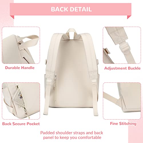 El-Fmly Lightweigt School Bookbag Anti Theft Travel Daypack Backpack With Cute Ribbon For Teen Girls Children (Gray Blue) #TOP3