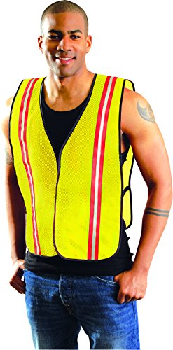 OccuNomix X-Large Yellow Economy Value Light Weight Polyester Mesh Vest With Front Hook And Loop Closure, Yellow (High Visibility) (LUX-XTTM-YXL)