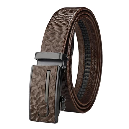 YTR6TW Men's Leather Belt Automatic Buckle Belts Youth Korean Trendy Casual Belts Middle-Aged Business Pants Belt