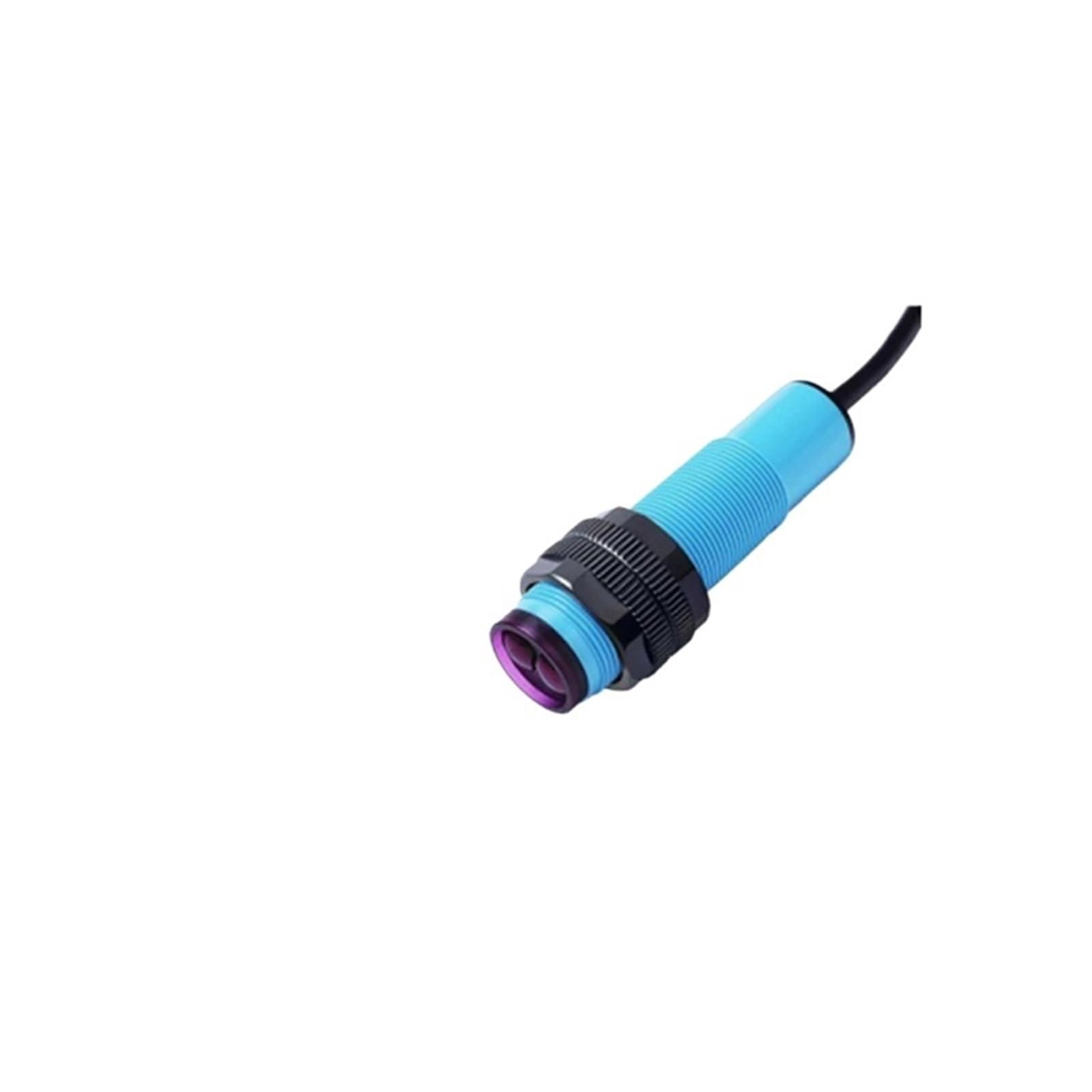 1 x czujnik odbicia dyfuzyjnego E3F AC Wyjście dwuprzewodowe odległość wykrywania 3 m regulowana NO/NC (10 cm AC NC)