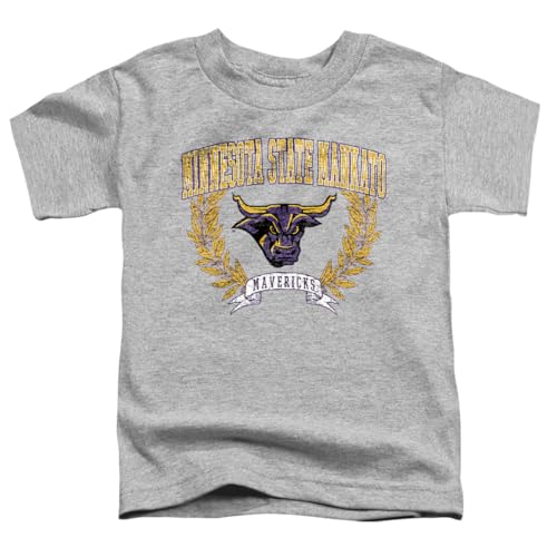LOGOVISION Minnesota State University, Mankato Laurels Dark Kids T Shirt (3) for Toddler Boys and Girls, Athletic Heather