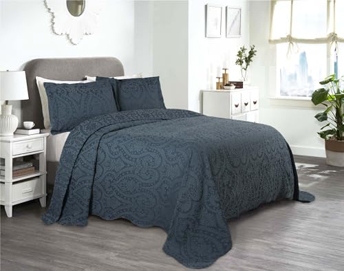 Superior Aspen Cotton Blend 2 Piece Bedspread Set, Oversized Bedspread,