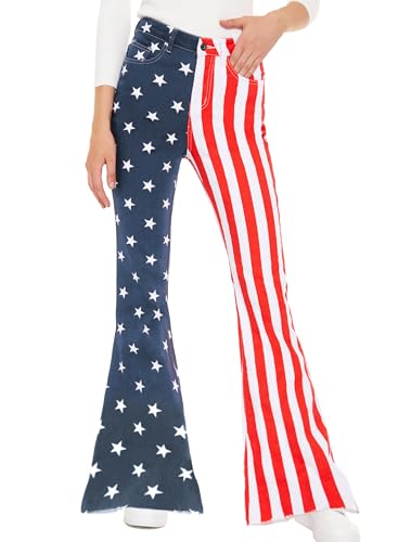 Women's Black Flare Stretchy Jeans High Waist Bootcut Slimming Denim Bell Bottom Pants Pantalones De Campana