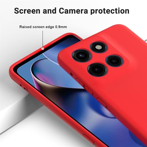 Image of Back Cover for Motorola Edge 60 Stylus 5G | Full Camera Protection | Premium Liquid Silicon Case | Flexible Bumper Case for Motorola Edge 60 Stylus 5G (Red)