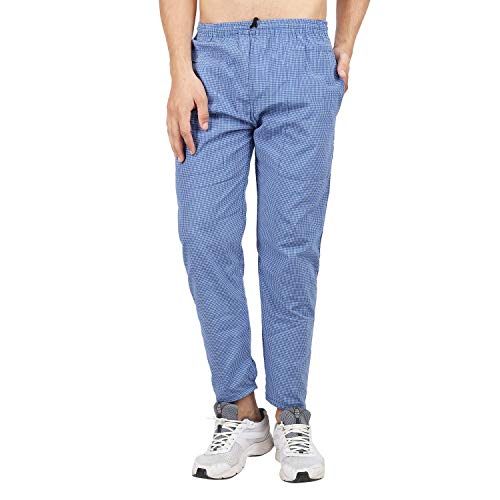 Image of Men's Cotton Checkered Printed Pyjama, Pajamas Colors -(Red)