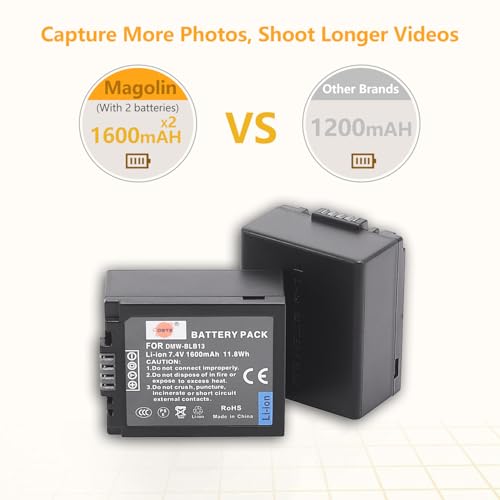 Batería DMW-BLB13E litio recargable compatible con Panasonic Lumix 2