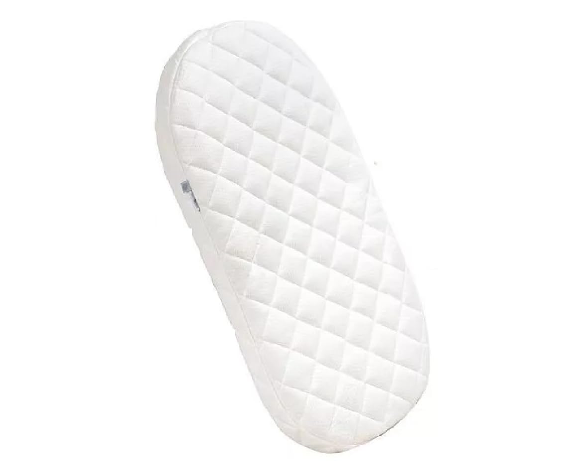 FOAMSUPA Comfy Cushy Moses Pram Basket Mattress, Extra Thick, Made in UK, Cotton (66cm x 28cm)