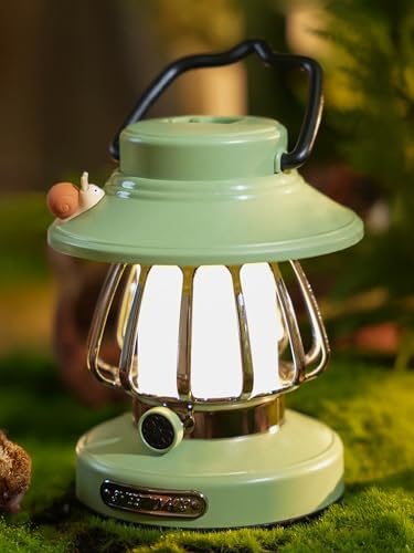 Kids Lantern with 3 Color Dimmable & USB-C Charging,Boys Night Light for Bedroom, Indoor Outdoor Adventures & Emergency Use Toddler Flashlight Camping Essentials for Kids (Green)