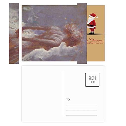 Cartes postales peinture à l'huile Père Noël Dance XJJ correspondance de Noël lot de 20