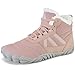 Mishansha Botas Mujer Invierno Botines Hombre Cálido Botas de Nieve Botines Zapatos Invierno Zapatillas Nieve Minimalistas Botas de Montaña Senderismo Rosa EU Gr.42
