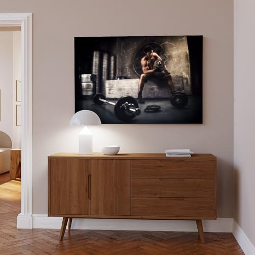 Décoration de bureau dynamique avec toile d'art athlétique