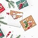 MORAINJAY 24 Grußkarten mit Umschlägen, Blankokarten Set, 6 Weihnachtsmotive, für Festtagsgrüße, Frohe Weihnachten, inkl. Aufkleber