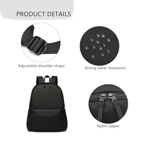 YONBEN® Sturdy Backpack Large Black with Laptop Compartment Sleek and Durable Computer for Travel3