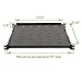 Vented 4-Post Shelf, Adjustable, Black, 550 mm Depth, 1U, 242 lbs, Cold Rolled Steel, CE Compliant