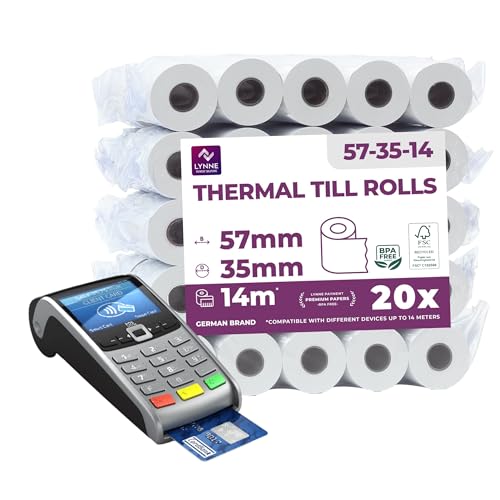 Ec-Cash Thermorollen 57mm x 14m x 12mm - Kassenrollen...