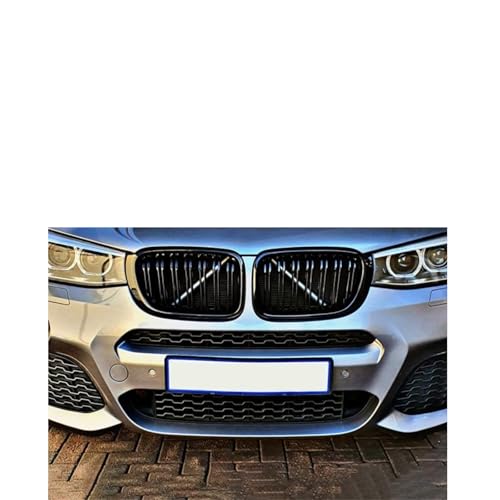 Parrilla doble línea delantera para BMW X3 y X4 F25 F26, renueva el aspecto deportivo del coche. 3