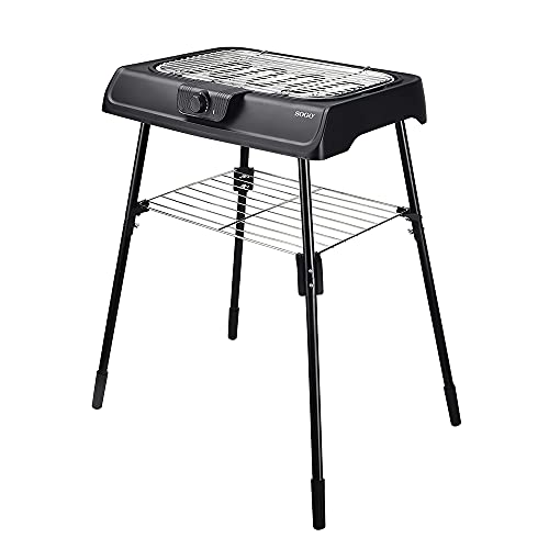 Sogo Ss-10381 2 En 1 Barbcua Grill Electrica Table/Pied