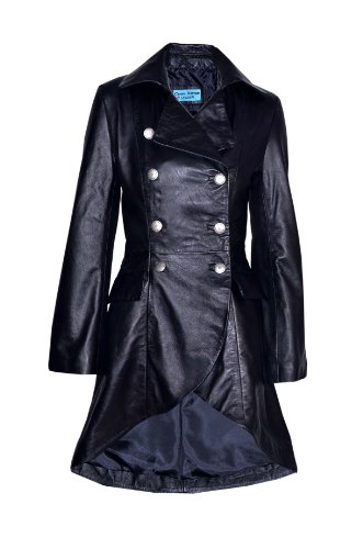 Manteau gothique en cuir véritable pour femmes exprimez votre style unique