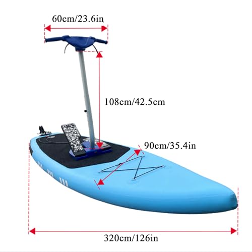 YJFEDCC Inflatable Water Bike, Single-Person Inflatable Paddle Board, Scenic Cruise Pedal Boat. Pedal Surfboard, Stand-Up Water Bike - Thumbnail 3