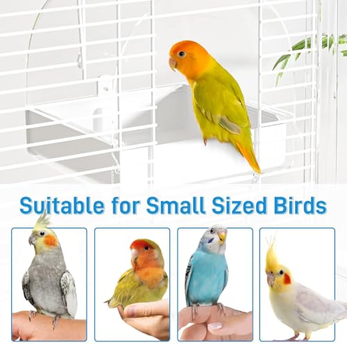 Image of Hanging Bird Bath for Cage, 3 in 1 Multifunction Bird Bath Water Bowl House, Bird Cage Accessories Suitable for Small Medium Birds Parrots Lovebird with 2 Wood Bird Cage Perch
