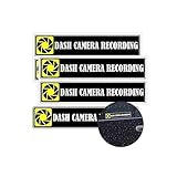 Dash Camera Recording in Car Sticker 5x1 Inches in Car Camera Recording Sign...