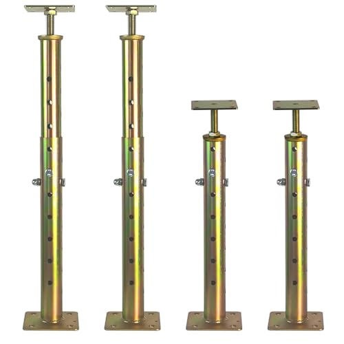 Crics de sol pour nivellement 45-88 cm télescopiques robustes de solive pour levage de maison