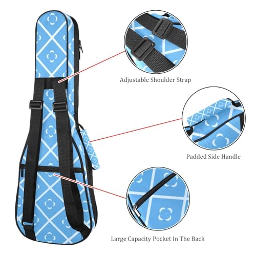JRHEJTHH Housse imperméable durable pour ukulélé avec épaules réglables pour ukulélé de 53,3 cm, 58,4 cm, 61 cm, rembourrage épais, motifs géométriques élégants – Bleu, Multicolore., - Les Beatles, Paul McCartney, John Lennon, RIngo Starr, George Harrison JRHEJTHH Housse imperméable durable pour ukulélé avec épaules réglables pour ukulélé de 53,3 cm, 58,4 cm, 61 cm, rembourrage épais, motifs géométriques élégants – Bleu, Multicolore., – Image 4