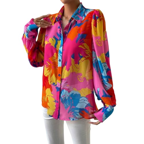 Long Sleeve Blouses for Women Button Down Shirts Dressy Casual Blouse Work Boho Tops 20253