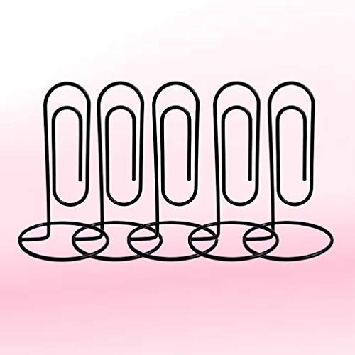 Stobok Base Memo Clip, 5Pcs Creative Large Desktop Note Holder Diy Multi- Hand Account Daily Use Clip Paper Clip Black |2.95 X 2.95 X 5.12 Inches #TOP3