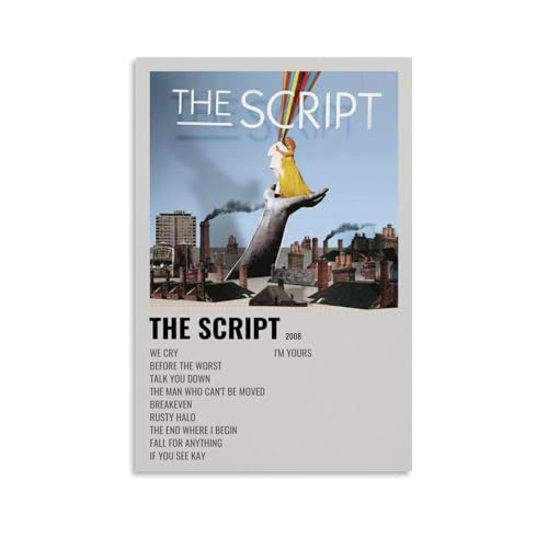 WHBRFO Póster decorativo de The Script Álbum para dormitorio, decoración de pared, lienzo mural, sala de estar, estilo sin marco, 50 x 75 cm