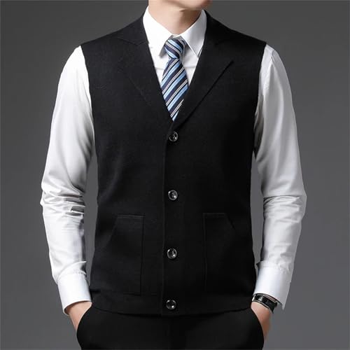Waistcoats LevelAnti-pilling Top Grade Pleuche Lapel Fashion Brand Knit Cardigan Casual Sweater Vest Sleeveless4