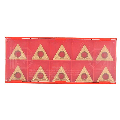 Insertos de Torno Triangular, 10 Uds TCMT 16T304 Herramienta de Torneado de Carburo Triangular para Acabado Semiacabado
