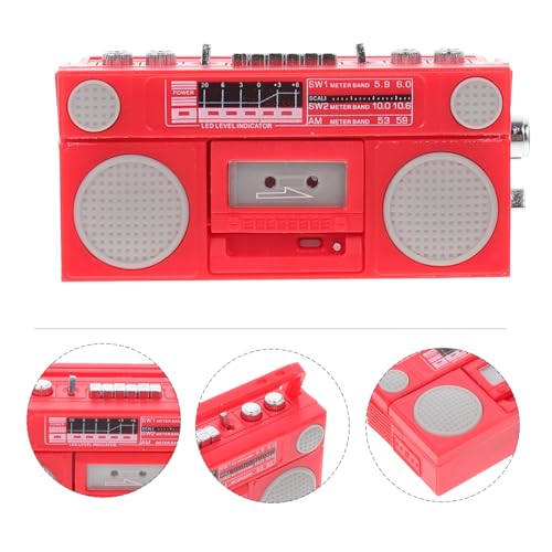Image of Toyvian Dollhouse Record Player Vintage Recorder Player Miniature Dollhouse Accessories Dollhouse Furniture Photo Prop Home Decor