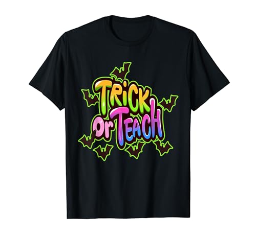 Trick Or Teach Cute Halloween Teacher Hombres Mujeres Camiseta