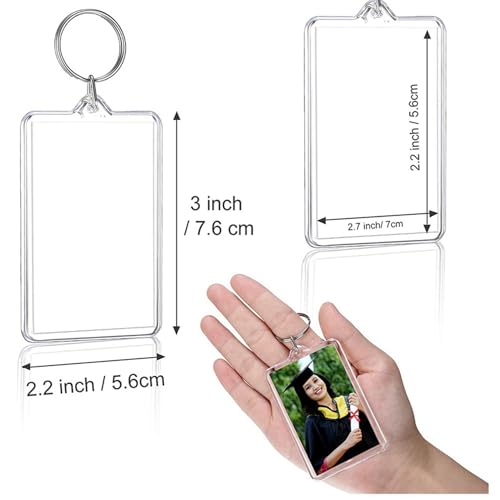 Marcos de fotos acrílicos de 2,2 x 3 pulgadas para manualidades DIY en pack de 32 unidades 8