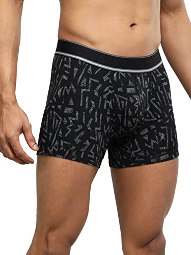 Image of Jockey HG30 Men Tencel Micro Modal Elastane Stretch Printed Trunk with Natural StayFresh Properties