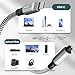 Adoreen Unidirectional USB C to Toslink Digital Optical Audio Cable 4 Ft, USB 2.0 Male to SPDIF Port Male Fiber Optic Adapter, Braided for TV/Soundbar, Sony PS5, Speaker-Not Toslink to USB